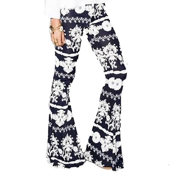 Show Me Your MuMu Pants - Show Me Your Mumu Bam Bam Bells Navy Fine China XS